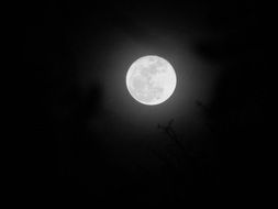 silver moon in the sky