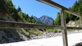 wooden bridge in tyrol