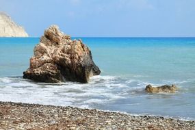 Rocks in the water near the beach
