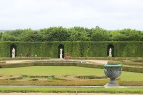 picturesque park in versailles in france