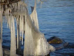frozen lake water in canada