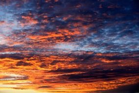 Colorful Arizona sunrise above the mountains