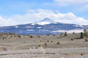 mountain snow desert