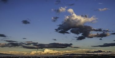 Black clouds in the sky during capture