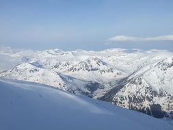 beautiful snow-capped mountains in Bulgaria