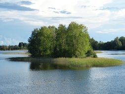 little island on the river in Russia