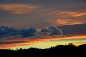 Sunrise in clouds