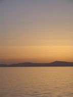 sunset over the island