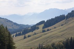 alpine mountains landscape in upper Bavaria