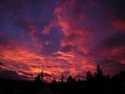 red clouds in the sky during sunset