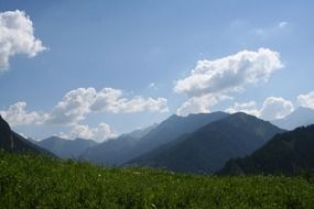 alpine mountain meadow on a sunny day