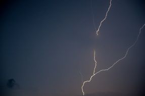 thunderstorm in the night sky