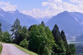 empty road in mountains