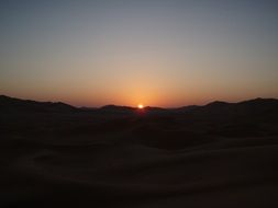 Sunrise in the desert