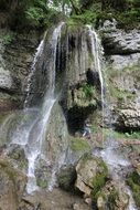 waterfall on rock in black forest