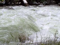stormy mountain river