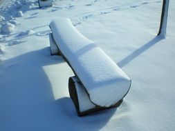 Picture of beach is under snow