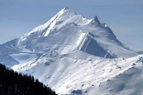 weisshorn, scenic snowy peak, switzerland, valais