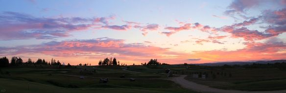 sunset landscape panorama