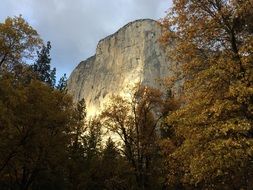 high cliff in Yosemite National park