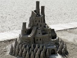 sand castle on the shore