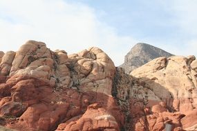 red rocks in canyon in nevada