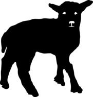 graphic image of a black lamb