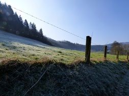 spectacular beautiful fence and mountains