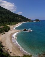 beach on the samos island