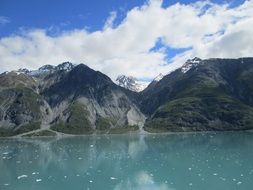 panorama of fjords in alaska