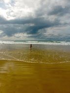 Child in water on holiday