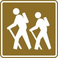 Hiking sign clipart