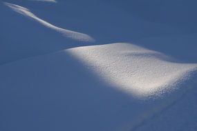 sunlit snow cover