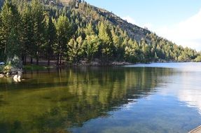 lake with clear water in sierra nevada