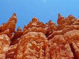 bottom view of the sandstone in Bryce Canyon