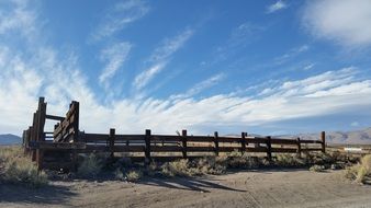 wood fence amidst the nature of california