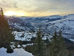 snowy mountains Alpine