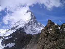 snow-capped mountains in Matterhorn