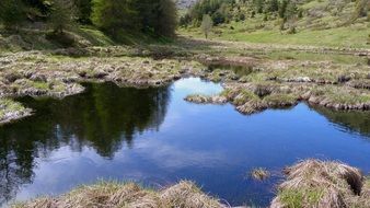 photo of a mountain pond