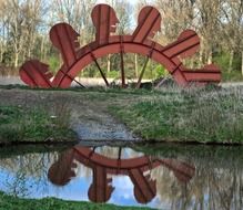decorative wheel in the park