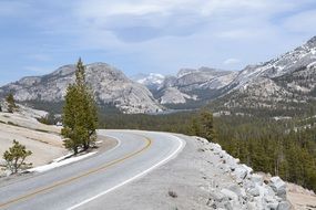 turn of the road near the lake