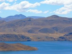 Panorama of the highlands in Peru