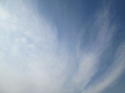 white transparent clouds in the blue sky