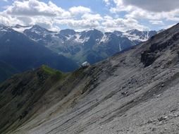 Panorama of the mountain range Ortler