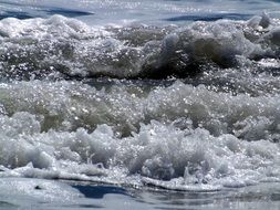 black and white photo of sea waves