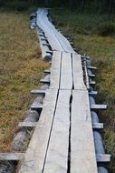 wooden-board track in finnland