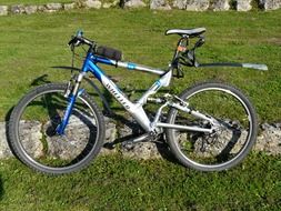 mountain bike on a meadow