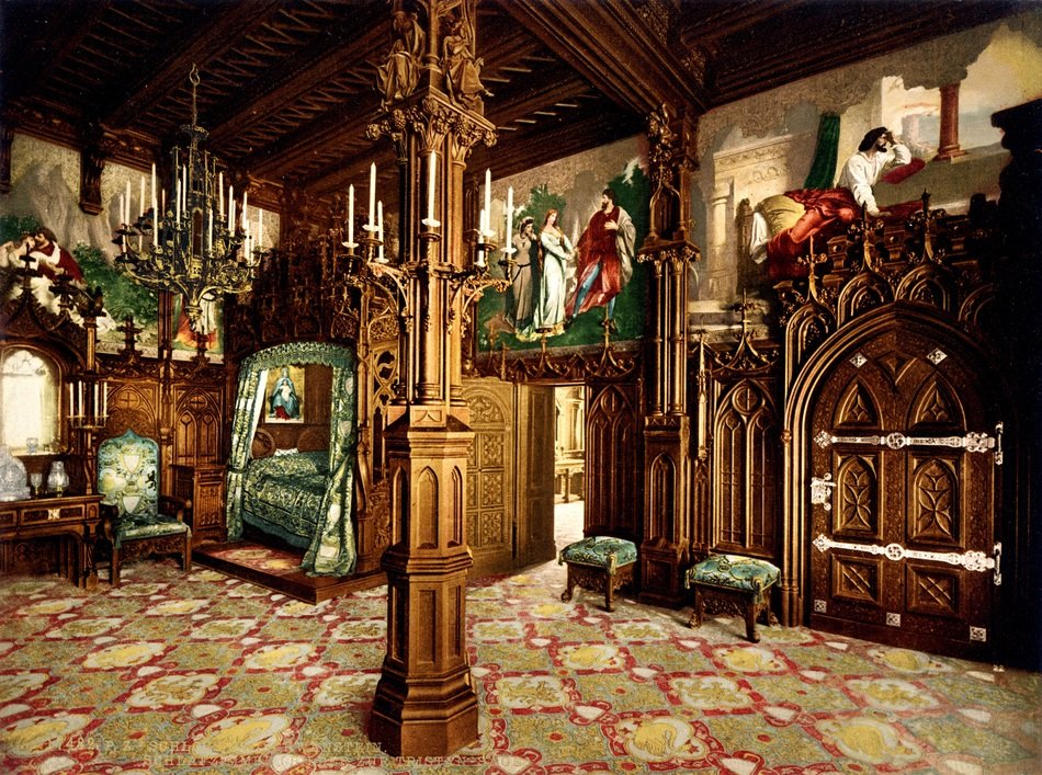 bedroom in a castle in bavaria