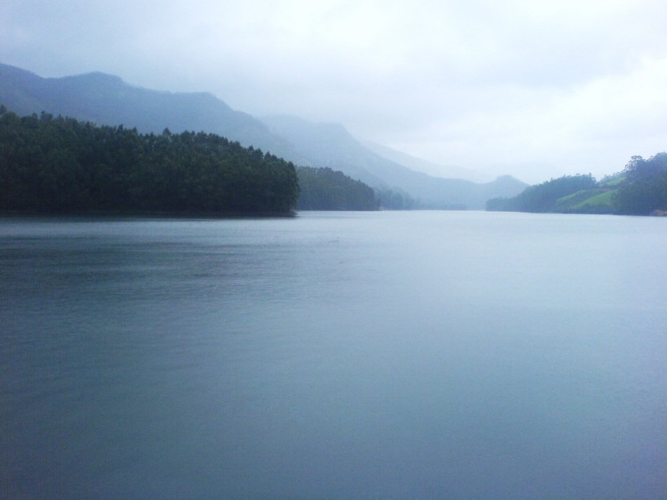 Lake during fog in India