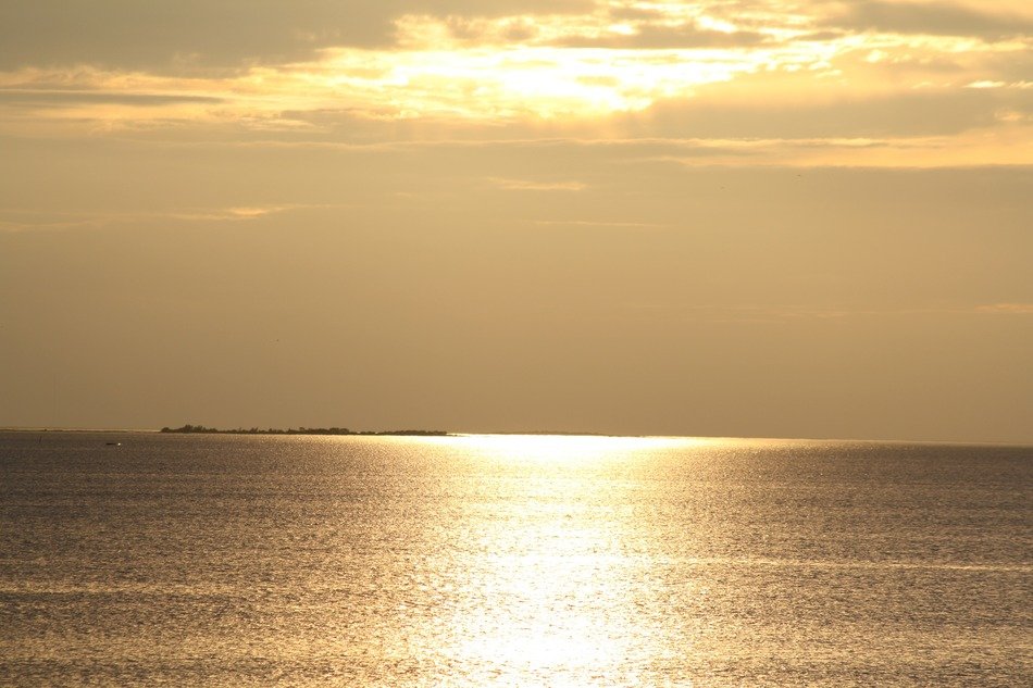 sunset on the water